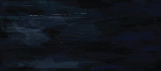 Obraz premium Deep indigo abstract background with translucent geometric planes and scattered stardust, suggesting a futuristic or cosmic void with subtle textures and lines.