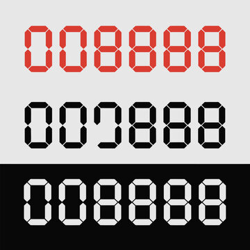 Digital seven-segment display showing numbers