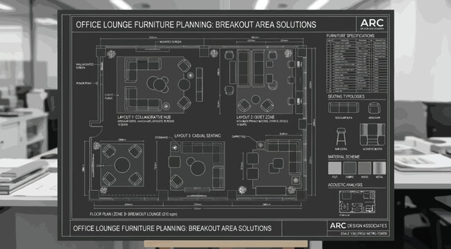 Office lounge furniture planning breakout area solutions