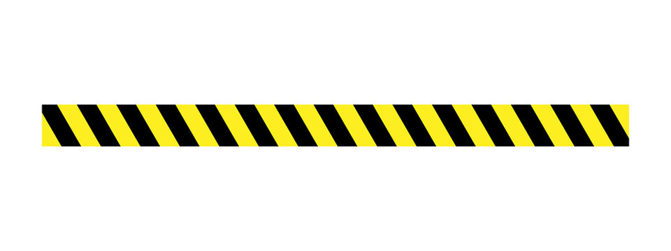 Black and yellow hazard warning stripes tape pattern