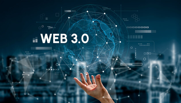 Hand Reaching Towards Digital Globe Representing Future of Internet Technology in Web 3.0 with Artistic Global Connectivity Visualization. Entropy.