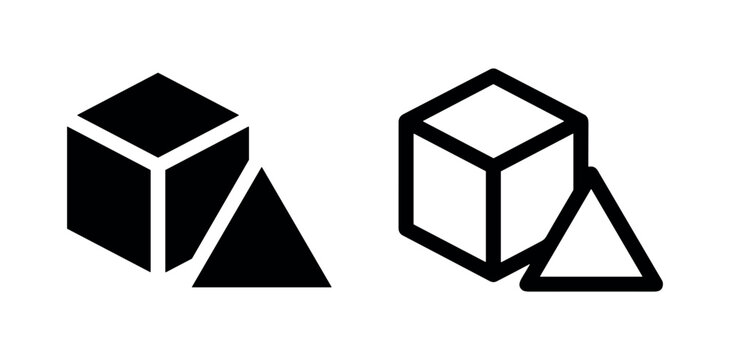 Cube and Triangle Icons