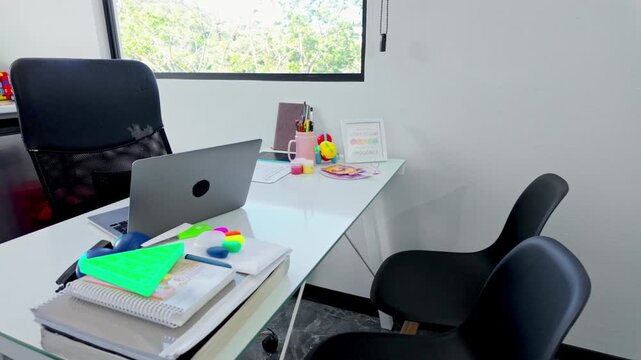 Child psychologist office with fidget toys