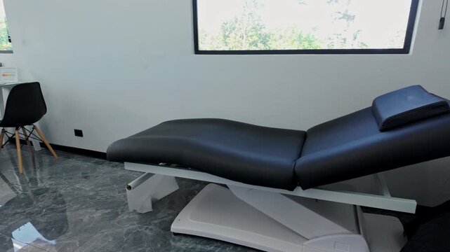 Clean and modern pediatrician's examination office room
