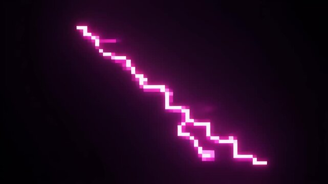Neon pixel spark that hops left and right rhythmically 7