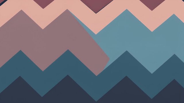 Small pastel zigzag appearing and disappearing smoothly 
