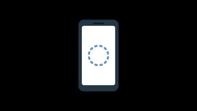 loading animation on mobile screen