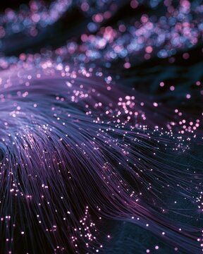Dark fibre optic technology background