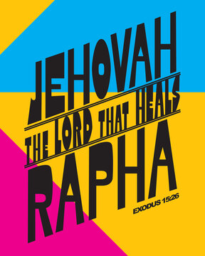 Jehovah Rapha - The LORD That Heals; Retro Christian Poster Design