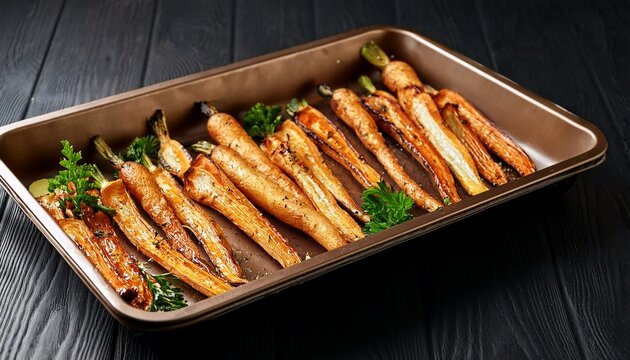 roasted parsnips tray
