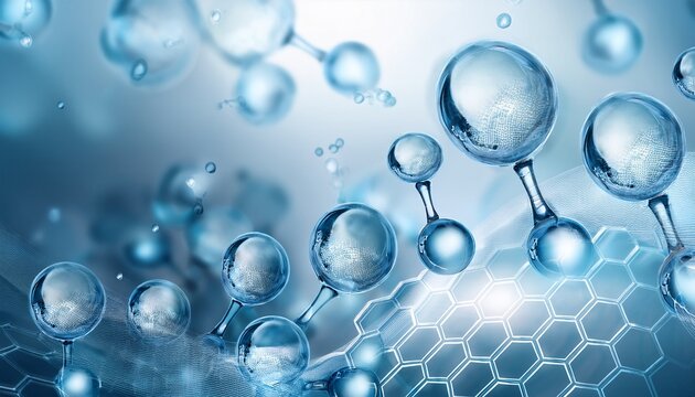 peptide molecules cosmetic structure nanotechnology background skincare ingredients anti aging serum science beauty formulation molecular research transparent spheres dermatology innovation
