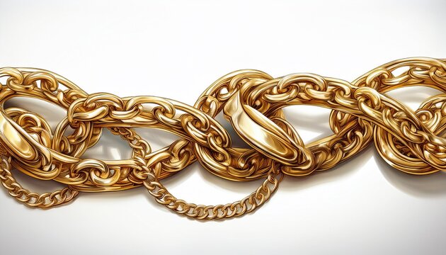 gold chain isolated on white background