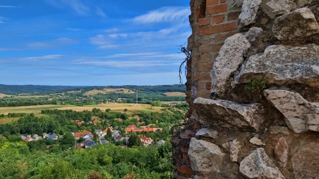 Landscape from the Castle of Csesznek in Hungary