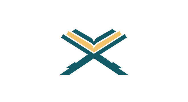 Open book religious scripture icon design