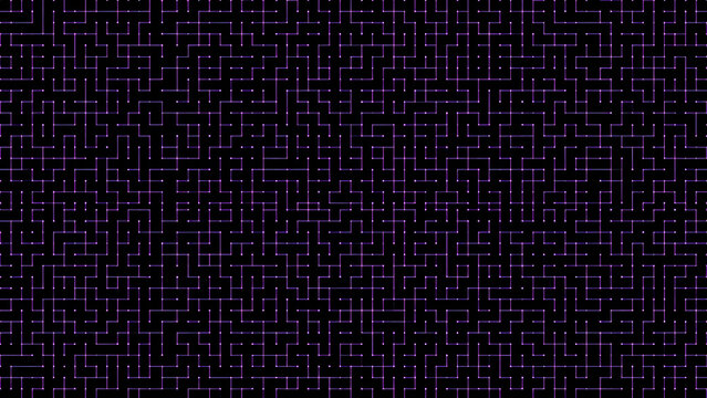 Abstract dark purple tech grid background with seamless geometric network connections and digital line pattern