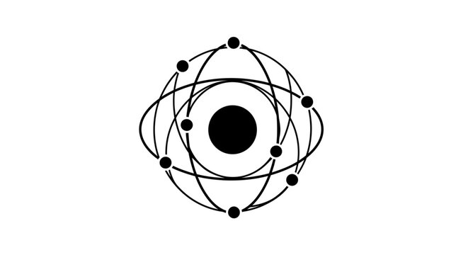 Simple atomic structure model illustration.