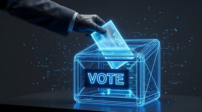 Secure digital voting system electronic ballot box digital checklist for election integrity
