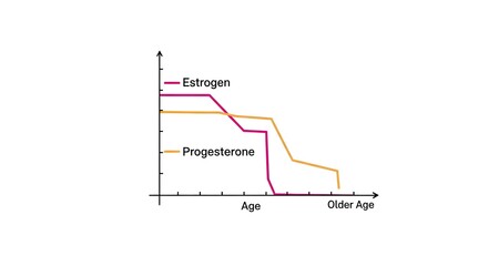 Obraz premium Graph Illustrating Age-Related Changes in Fertility Over Time.