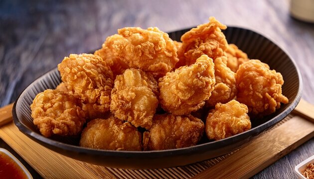 delicious crispy fried popcorn chicken in taiwan taiwanese street food fried chicken crunchy golden brown
