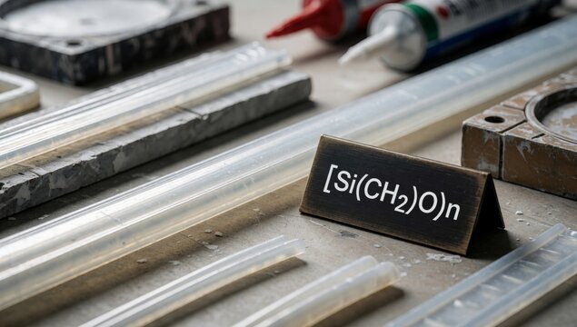 Close-up table various tools materials scattered left side there several long thin tubes different sizes shape
