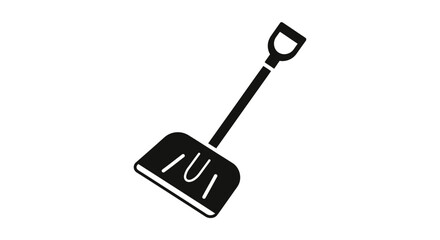 Minimalist black garden spade or shovel icon. © Puas