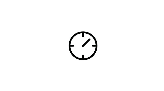 Modern Minimalist Clock Icon. Time management, schedule, deadline, and productivity concept symbol. Vector graphic.