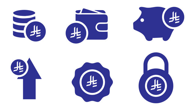 Saudi Riyal Finance and Money Icon Set