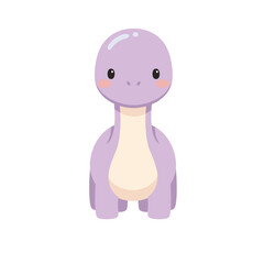 Cute Kawaii Purple Baby Brontosaurus in Pastel Prehistoric Style © Felipe