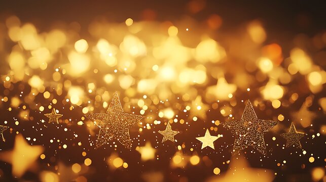 Golden star background illustration