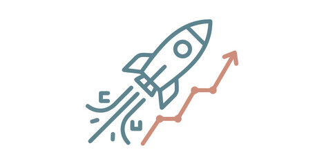 Rocket Ship Growth Icon © Dodol Creative Stock