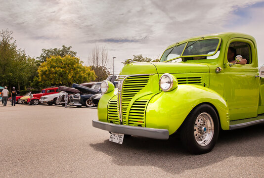 Surrey, Canada - July 11, 2026: A beautifully restored vintage truck on display at the annual National Truck Show and Show N' Shine held at the Cloverdale Fairgrounds.