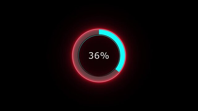 A dynamic circle loading animation, and on a black background is loading from 1 to 43 .