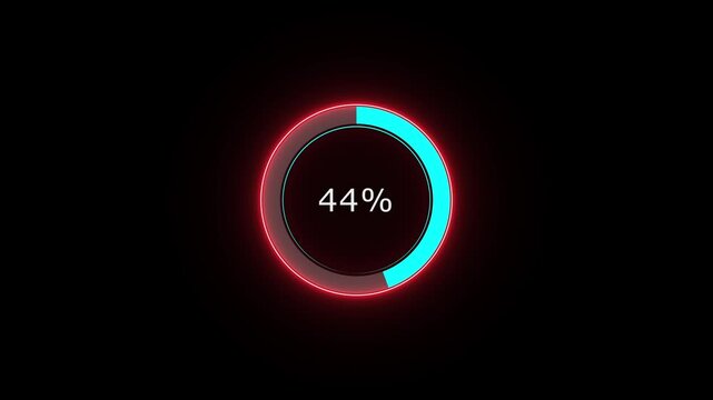 A dynamic circle loading animation, and on a black background is loading from 1 to 53 .