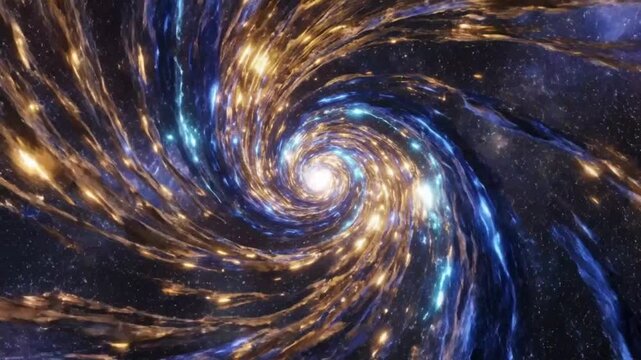 Mesmerizing vortex tunnel through space-time with cosmic energy and stardust for spiritual contemplation