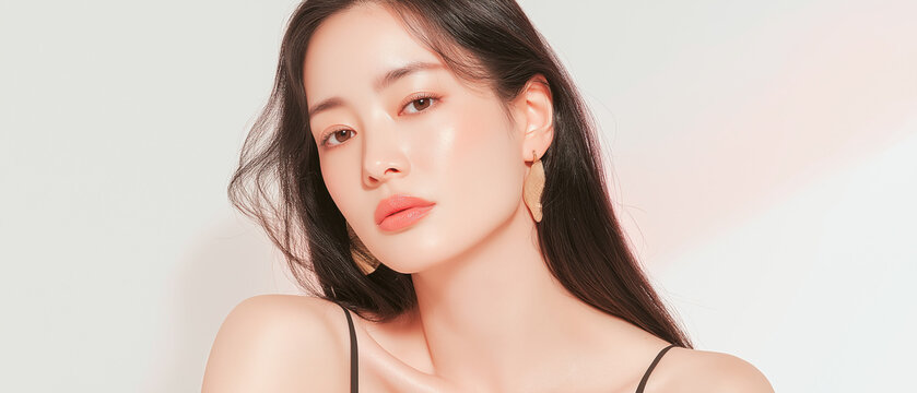美容, 女性, スキンケア, 化粧品, ビューティー, 若い女性, 美肌, 日本人, アジア人, フェイシャル, メイク, 美容液, 保湿, クリーム, エイジングケア, 美容医療, エステ, 美容クリニック, 肌ケア, ナチュラルメイク, 透明感, ツヤ肌, モデル, 笑顔, ポートレート, クローズアップ, リラックス, 癒し, 健康的, 美白, コラーゲン, ヒアルロン酸, アンチエイジング