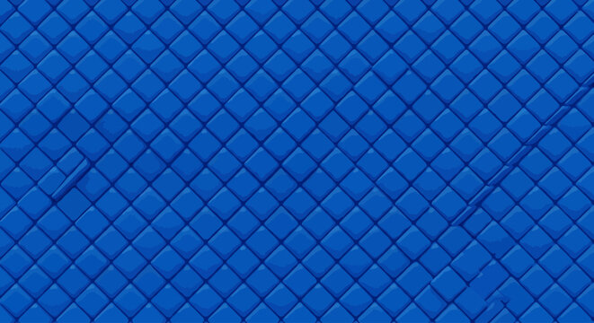 Dynamic blue diamond pattern vector background with a sophisticated quilted texture, perfect for seamless abstract graphic design, digital art, and modern web applications