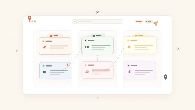 Minimalist Pastel UI Dashboard Animation