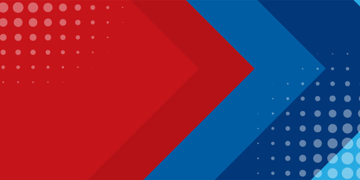 Abstract polygon red and blue gradient dynamic shapes. Wallpaper banner presentation