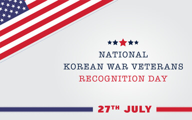 Obraz premium Korean War Veterans Recognition Day, JULY 27TH, Korean war veterans day