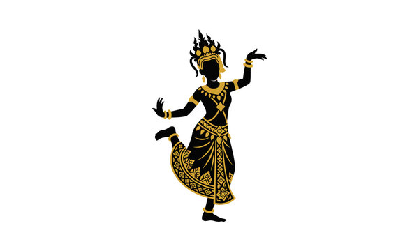 Traditional Apsara dancer silhouette.