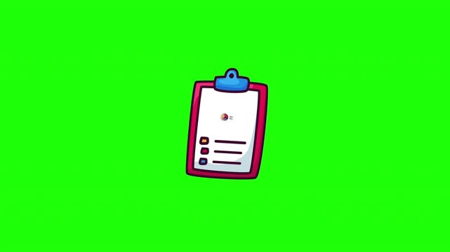 Animated budget pie chart doodle icon, hand-drawn flat vector line art with wiggle effect, looping motion graphic for finance, business and planning design