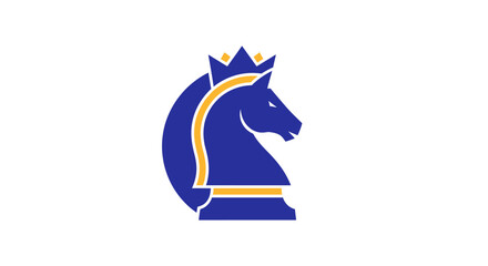 Royal chess knight king piece icon. © RAHAYU