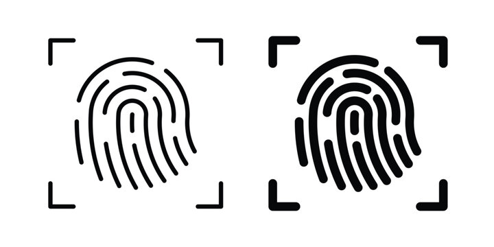 Fingerprint icon editable artwork group. EPS10