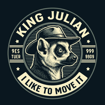 King Julian the Lemur Character Portrait.