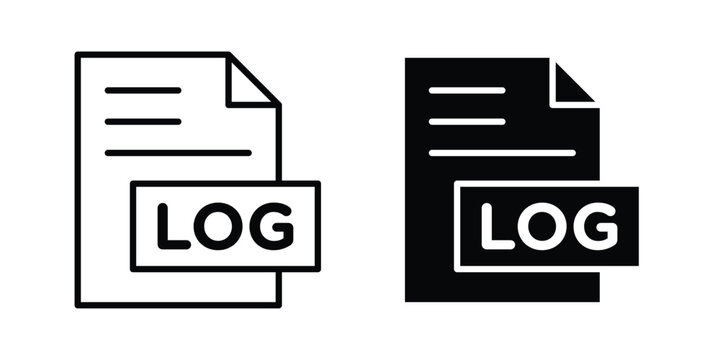 log file icon editable artwork group. EPS10