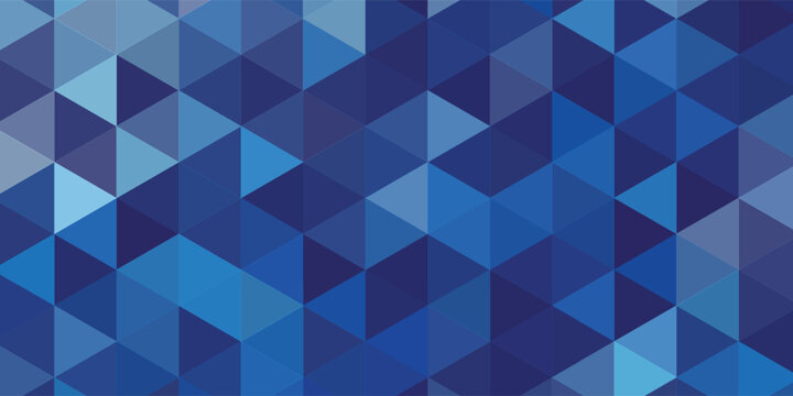 Blue Geometric Triangle Pattern Background with Modern Polygon Mosaic Abstract Vector eps10