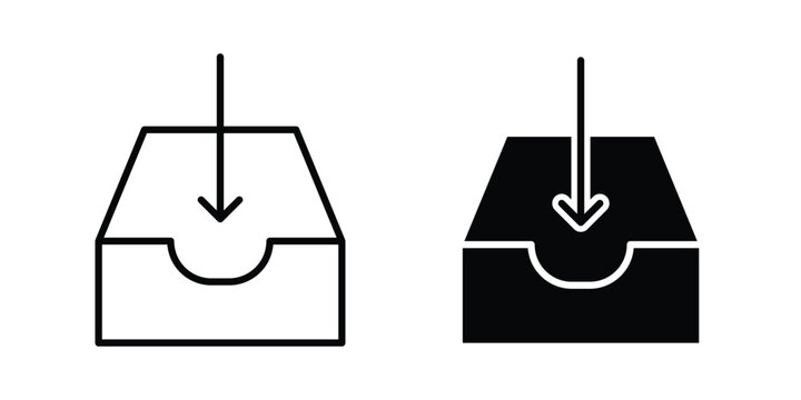 Inbox icon line graphics series. EPS10