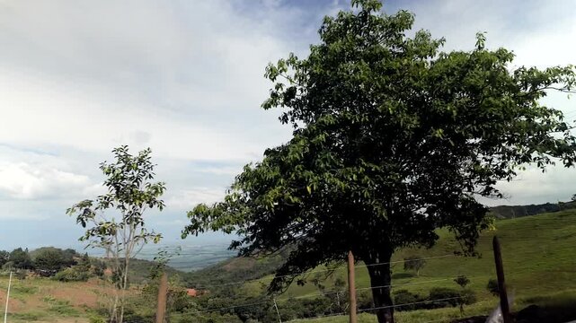 scenic view of lush green hills and rolling mountain landscape at yotoco valle del cauca colombia