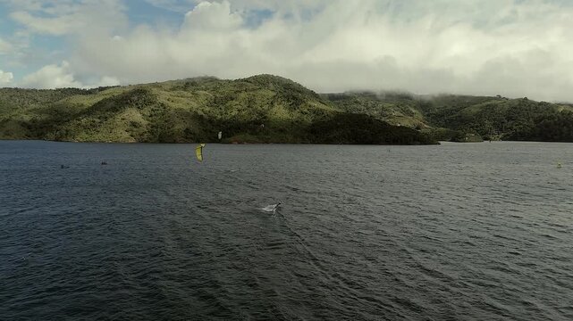 kitesurfing on calima lake