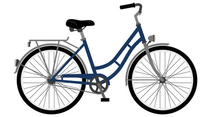 Fototapeta premium Bicycle stands as a reliable mode of urban transportation for daily commuting and recreational cycling.